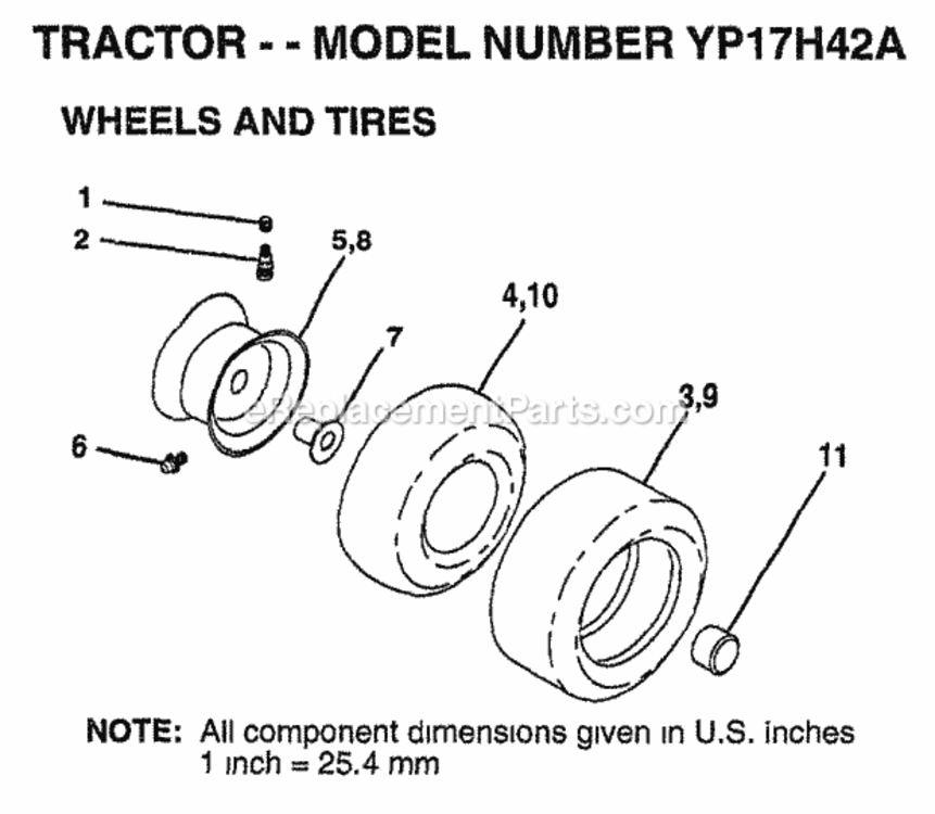 Page J Diagram and Parts List for YP17H42A 1999 Husqvarna Lawn Tractor
