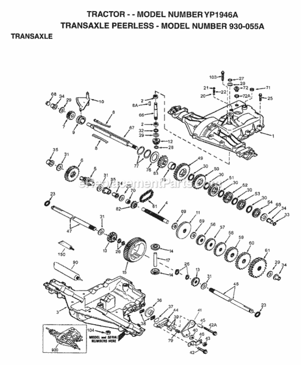 Page J Diagram and Parts List for YP1946A 1997 Husqvarna Lawn Tractor