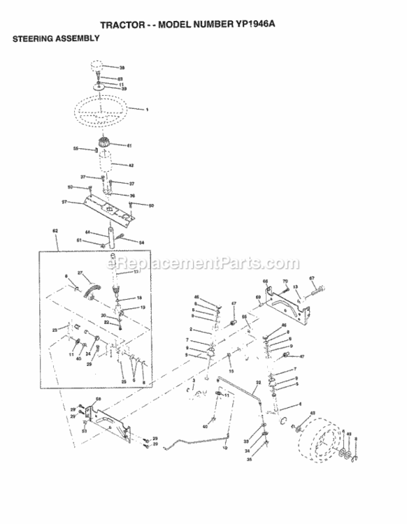 Page I Diagram and Parts List for YP1946A 1997 Husqvarna Lawn Tractor