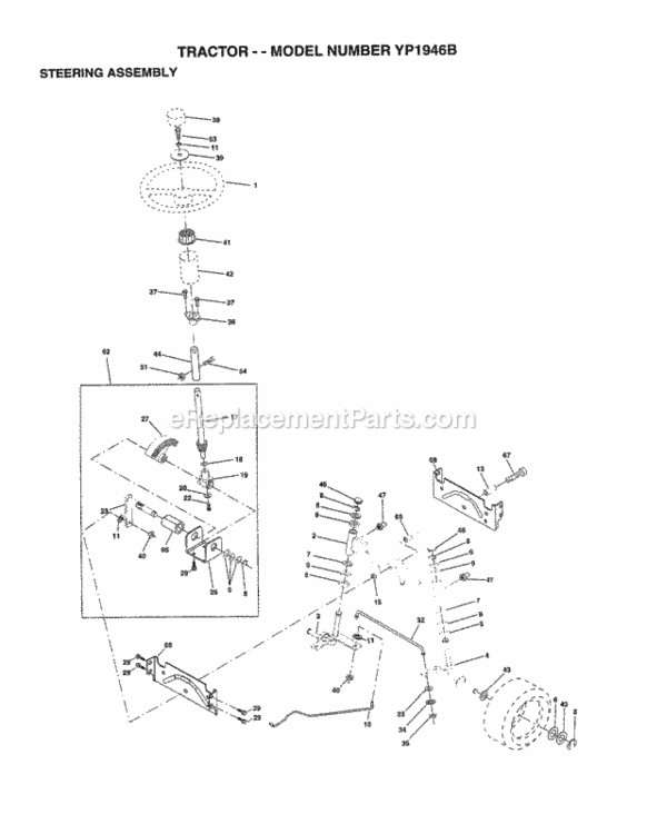 Page I Diagram and Parts List for YP1946B 1998 Husqvarna Lawn Tractor