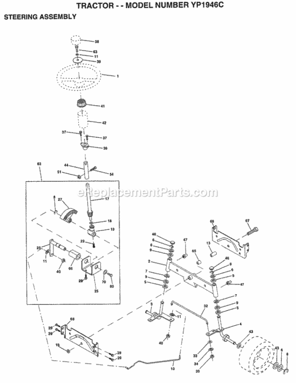 Page I Diagram and Parts List for YP1946C 1999 Husqvarna Lawn Tractor