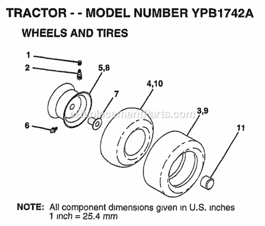 Page J Diagram and Parts List for YPB1742A 1999 Husqvarna Lawn Tractor