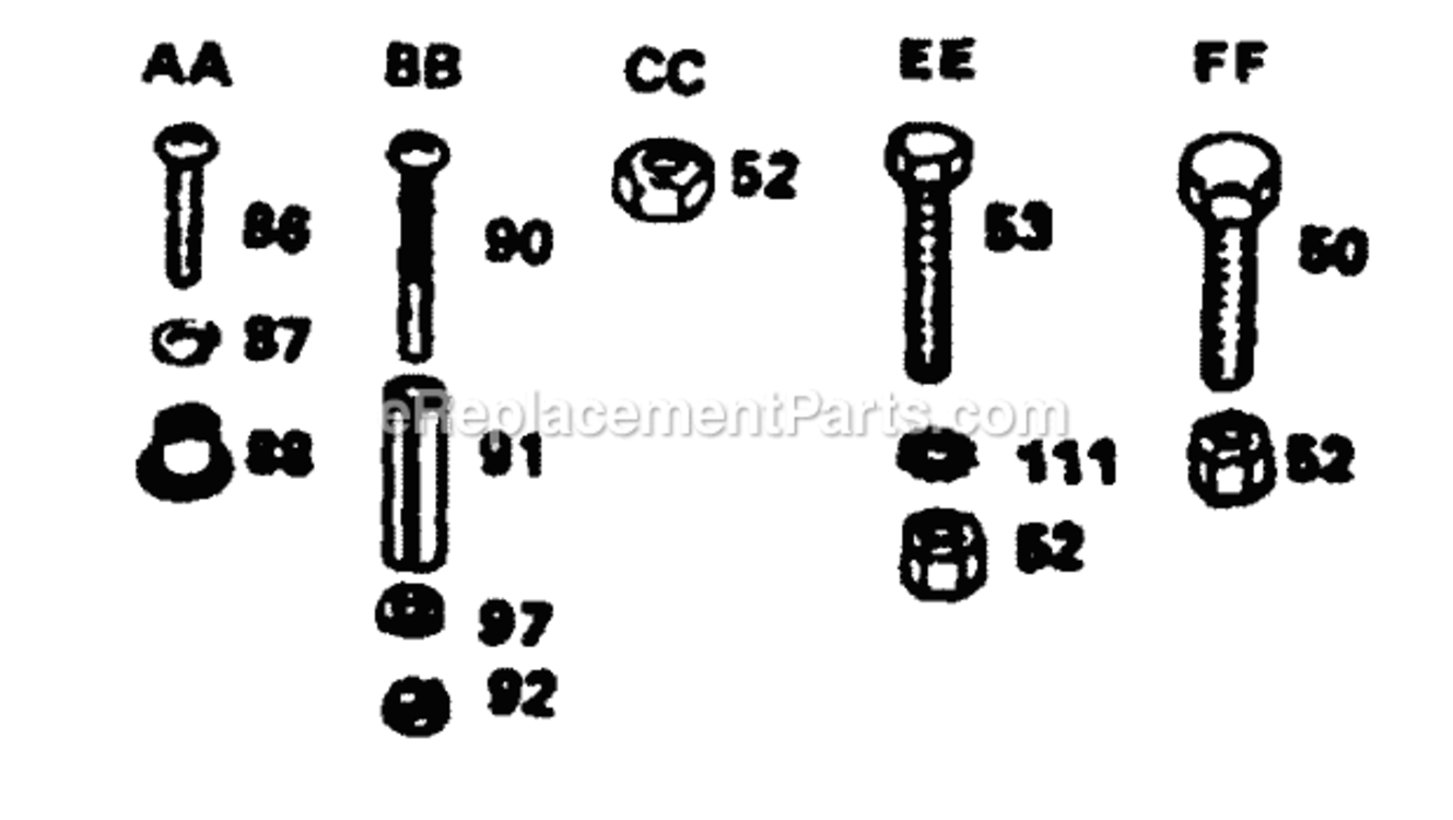Page D Diagram and Parts List for YPGTK180CR 1999 And Before Husqvarna Lawn Tractor
