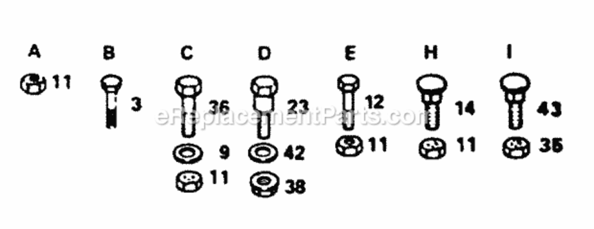 Page F Diagram and Parts List for YPGTK180CR 1999 And Before Husqvarna Lawn Tractor