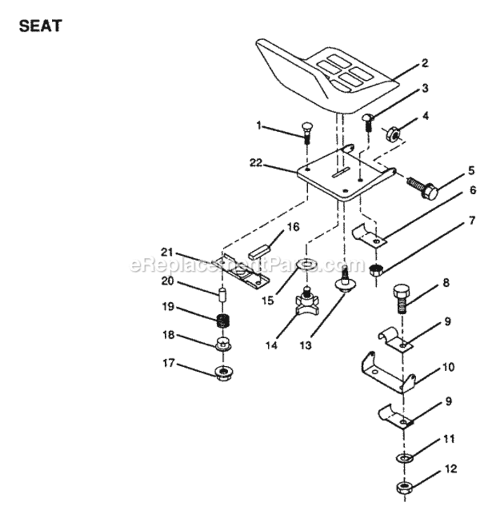Page L Diagram and Parts List for YPLR110BR 1999 And Before Husqvarna Lawn Tractor