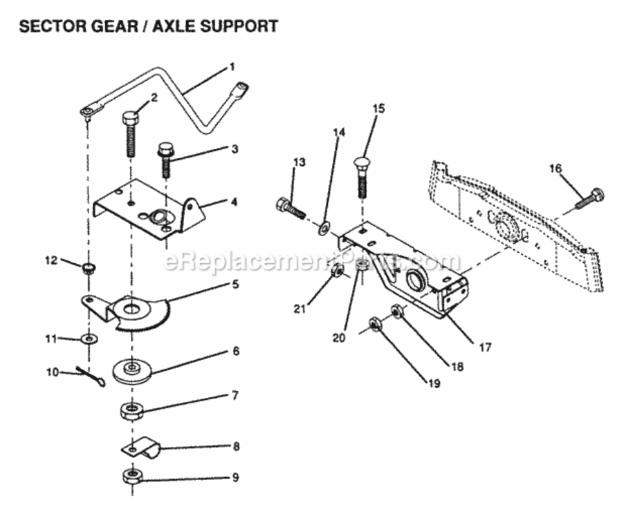 Page M Diagram and Parts List for YPLR110BR 1999 And Before Husqvarna Lawn Tractor