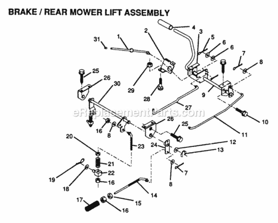 Page A Diagram and Parts List for YPLR120BR 1999 And Before Husqvarna Lawn Tractor