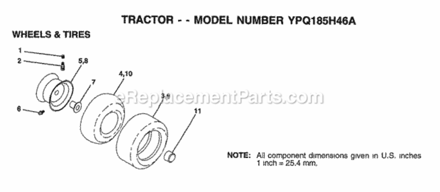Page J Diagram and Parts List for YPQ185H46A 1999 Husqvarna Lawn Tractor