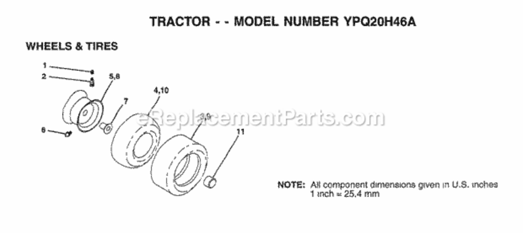 Page J Diagram and Parts List for YPQ20H46A 1999 Husqvarna Lawn Tractor