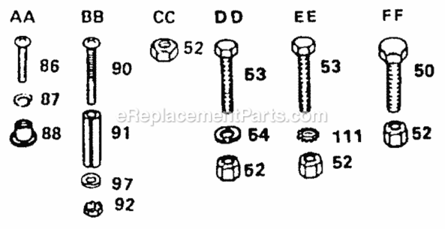 Page E Diagram and Parts List for YT140DR 1999 And Before Husqvarna Lawn Tractor