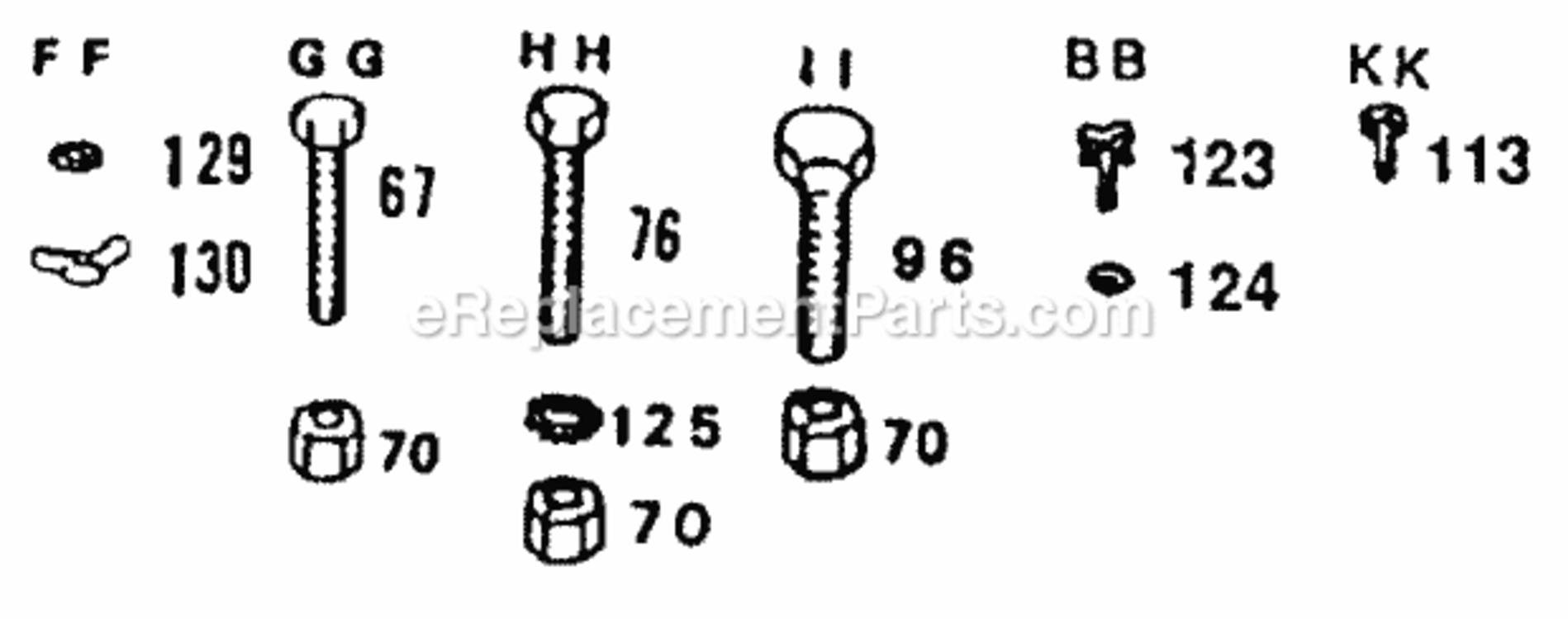 Page F Diagram and Parts List for YTH120AR 1999 And Before Husqvarna Lawn Tractor