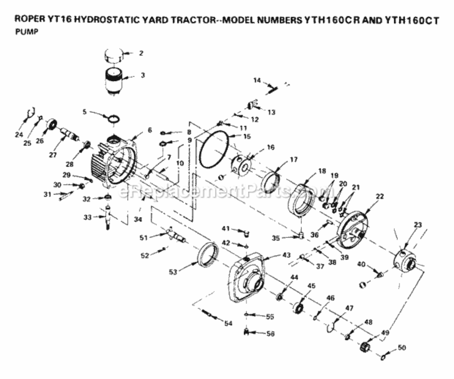 Page L Diagram and Parts List for YTH160CR 1999 And Before Husqvarna Lawn Tractor