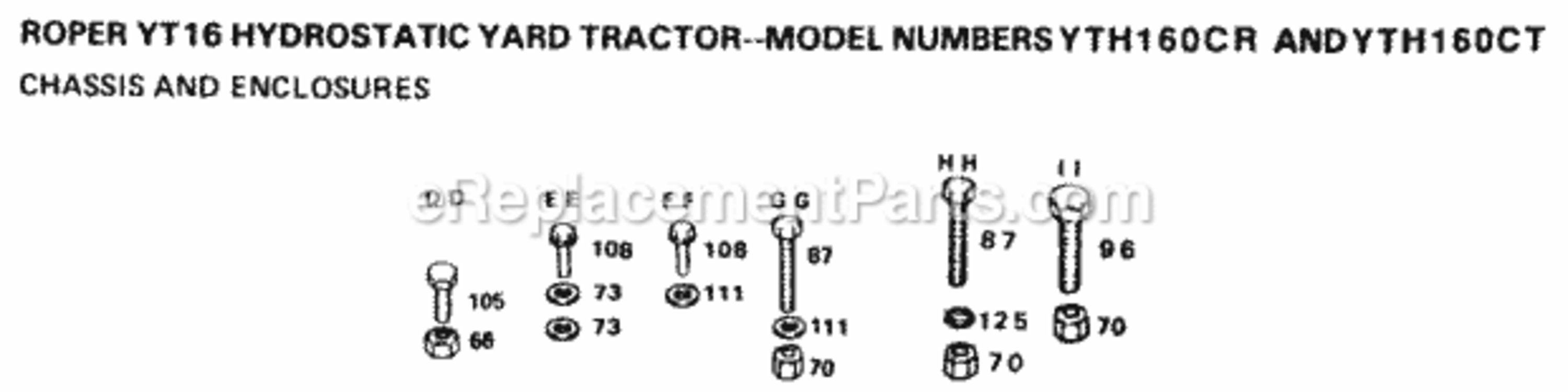 Page I Diagram and Parts List for YTH160CR 1999 And Before Husqvarna Lawn Tractor