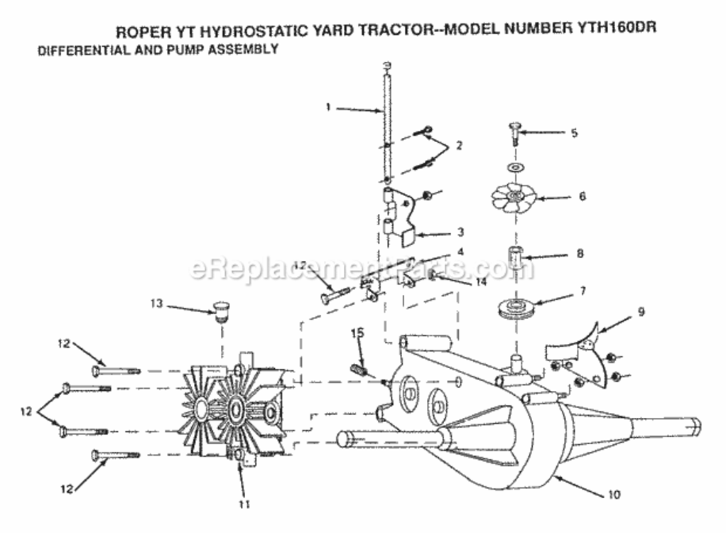 Page B Diagram and Parts List for YTH160DR 1999 And Before Husqvarna Lawn Tractor