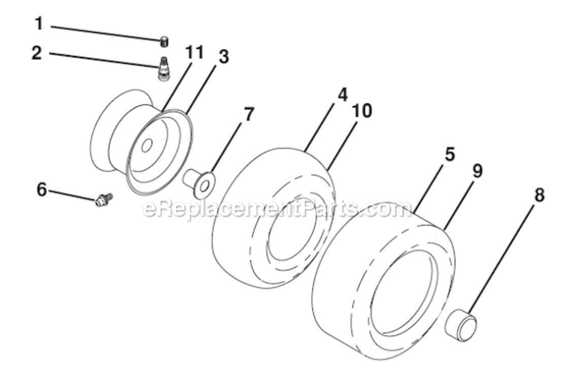 Wheels_And_Tires Diagram and Parts List for YTH2348  Husqvarna Lawn Tractor