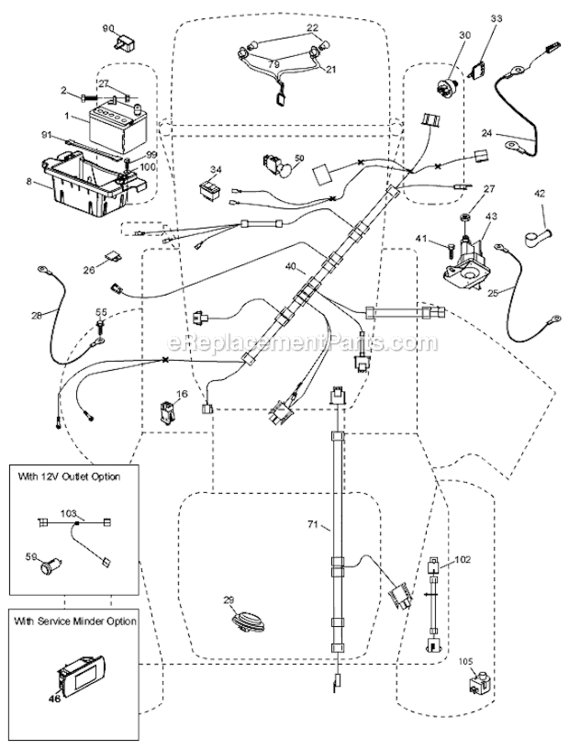 Electrical Diagram and Parts List for YTH2348  Husqvarna Lawn Tractor
