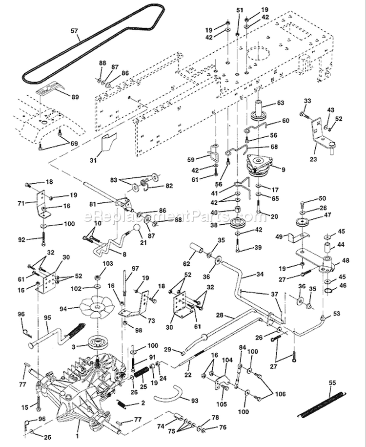 Page C Diagram and Parts List for YTHK180 YTHK 180 HCA -1996-01 Husqvarna Lawn Tractor