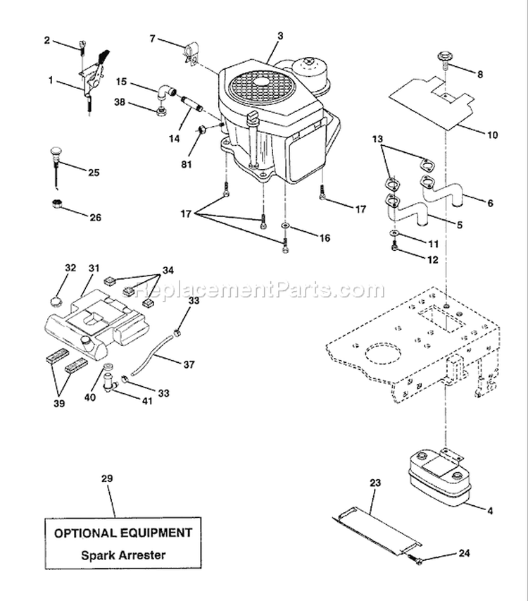 Page E Diagram and Parts List for YTHK180 YTHK 180 HCA -1996-01 Husqvarna Lawn Tractor