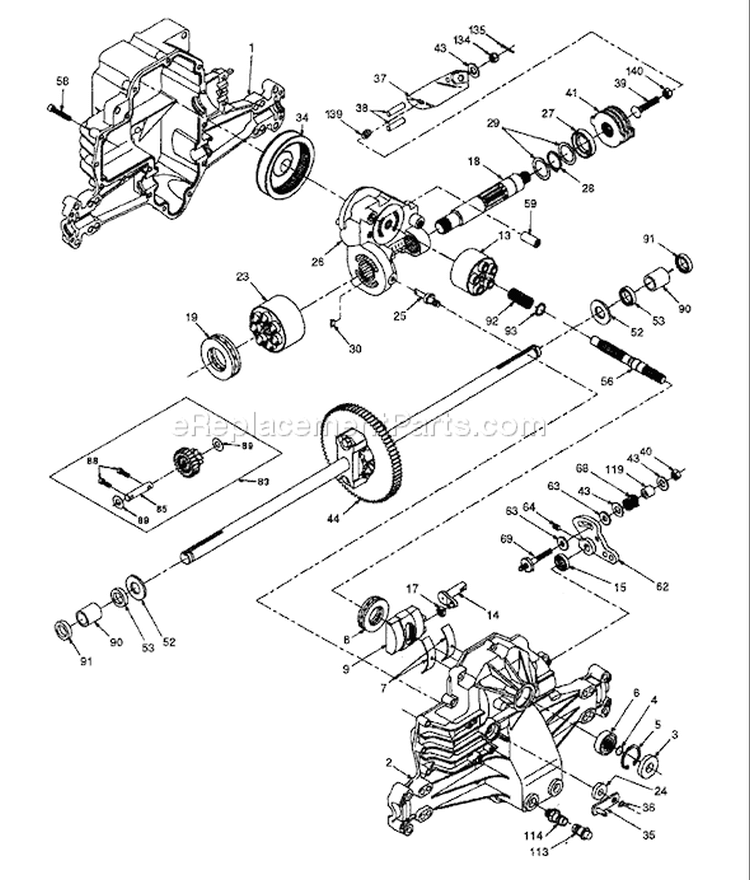 Page F Diagram and Parts List for YTHK180 YTHK 180 HCA -1996-01 Husqvarna Lawn Tractor