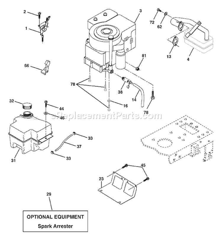 Page E Diagram and Parts List for 130 YTH  HEYTHK -954170026 -2000-10 Husqvarna Lawn Tractor