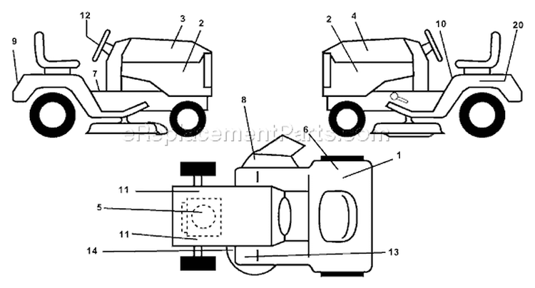 Page B Diagram and Parts List for 130 YTH  HEYTHL -954170026 -2001-02 Husqvarna Lawn Tractor