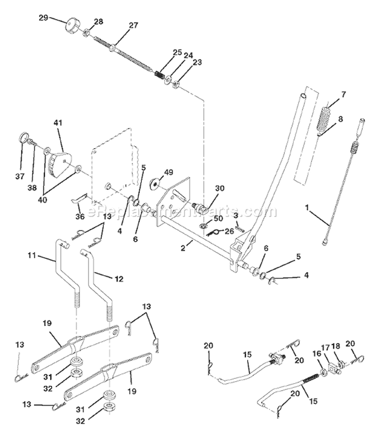 Page G Diagram and Parts List for 1342XPA YTH  954569332 -2003-03 Husqvarna Lawn Tractor