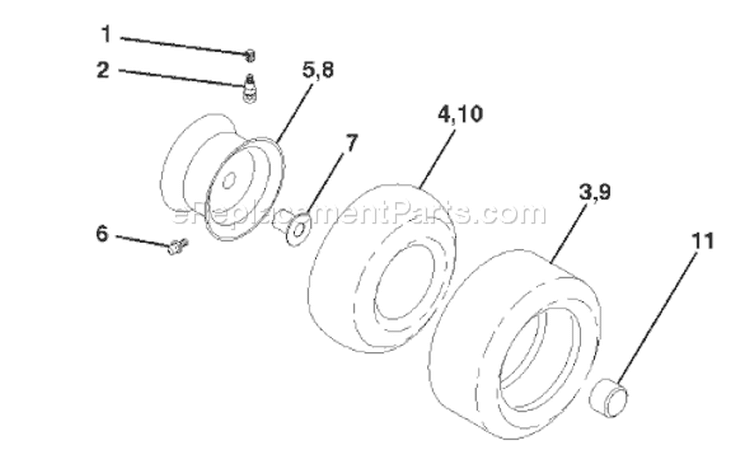 Page K Diagram and Parts List for 150 YTH  954140007B -1997-12 Husqvarna Lawn Tractor