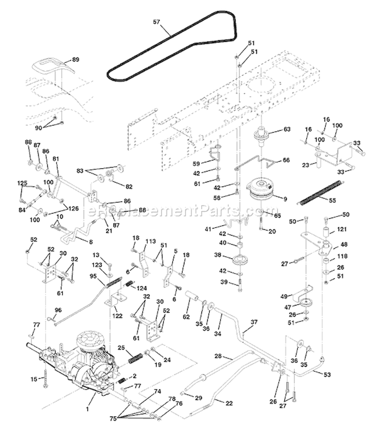 Page C Diagram and Parts List for 150 YTH  954140007B -1997-12 Husqvarna Lawn Tractor
