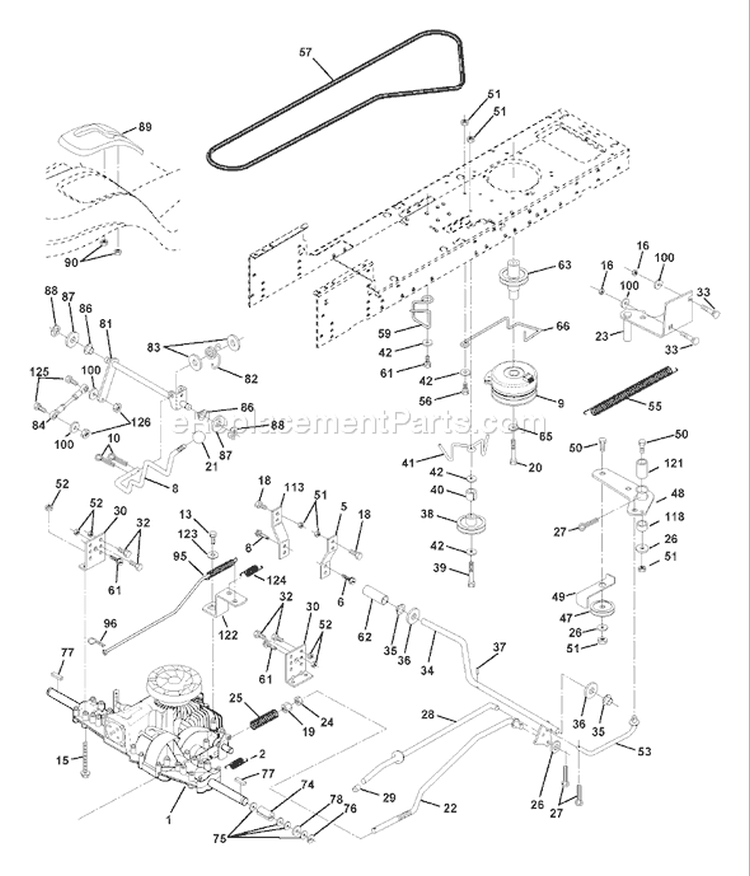Page C Diagram and Parts List for 150 YTH  954140007C -1997-12 Husqvarna Lawn Tractor
