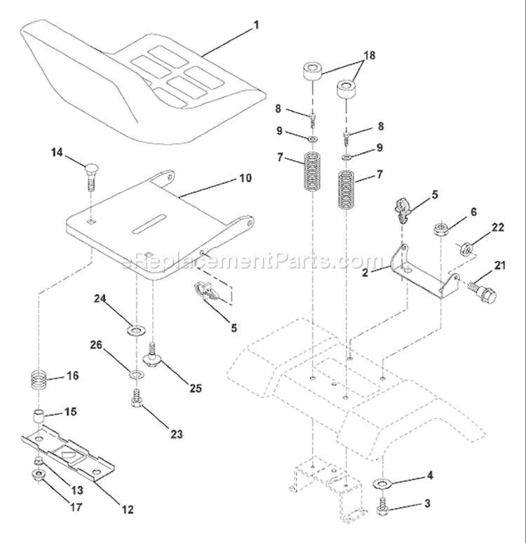 Page I Diagram and Parts List for 150 YTH  954140007C -1997-12 Husqvarna Lawn Tractor