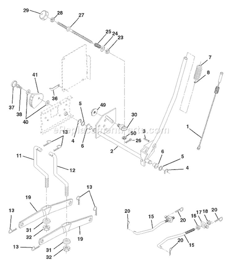 Page G Diagram and Parts List for 150 YTH  954140007D -1998-02 Husqvarna Lawn Tractor