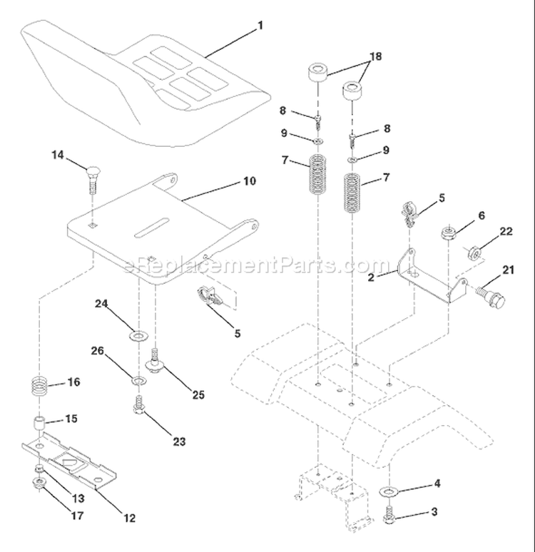 Page I Diagram and Parts List for 150 YTH  954140007D -1998-02 Husqvarna Lawn Tractor