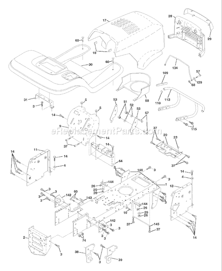 Page A Diagram and Parts List for 150 YTH  954140007E -1998-02 Husqvarna Lawn Tractor