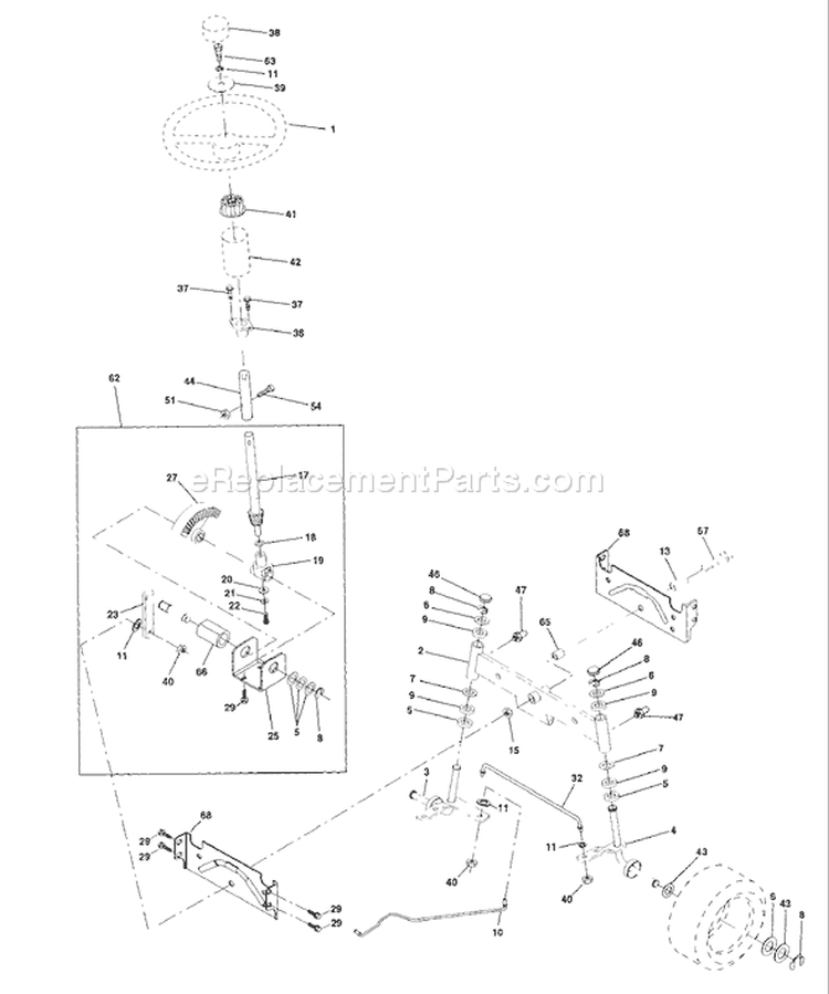 Page J Diagram and Parts List for 150 YTH  95414007 -1997-12 Husqvarna Lawn Tractor