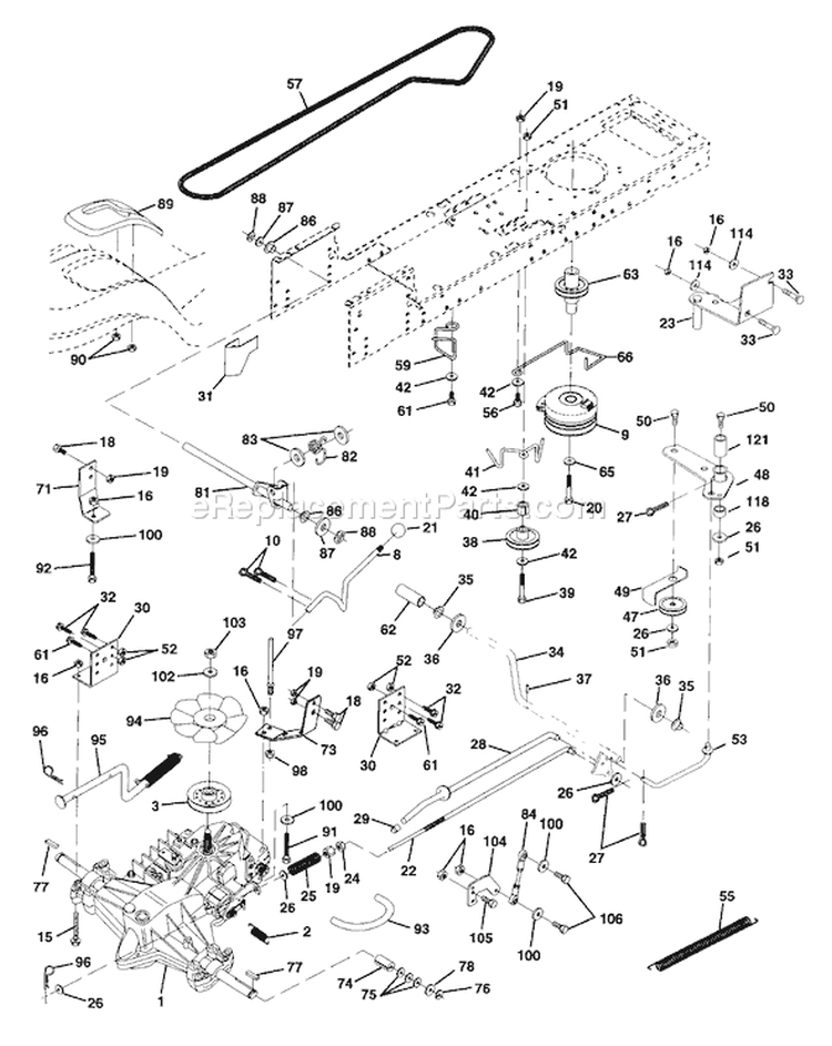 Page C Diagram and Parts List for 150 YTH  95414007 -1997-12 Husqvarna Lawn Tractor