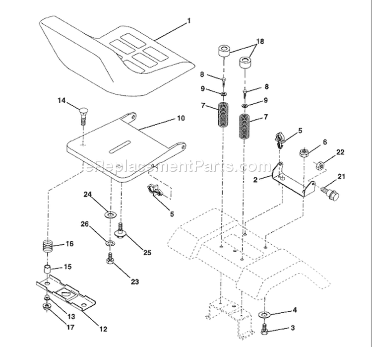 Page I Diagram and Parts List for 150 YTH  95414007 -1997-12 Husqvarna Lawn Tractor