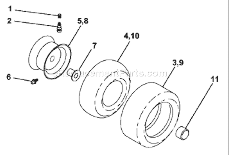 Page K Diagram and Parts List for 150 YTH  954830081A -1995-10 Husqvarna Lawn Tractor