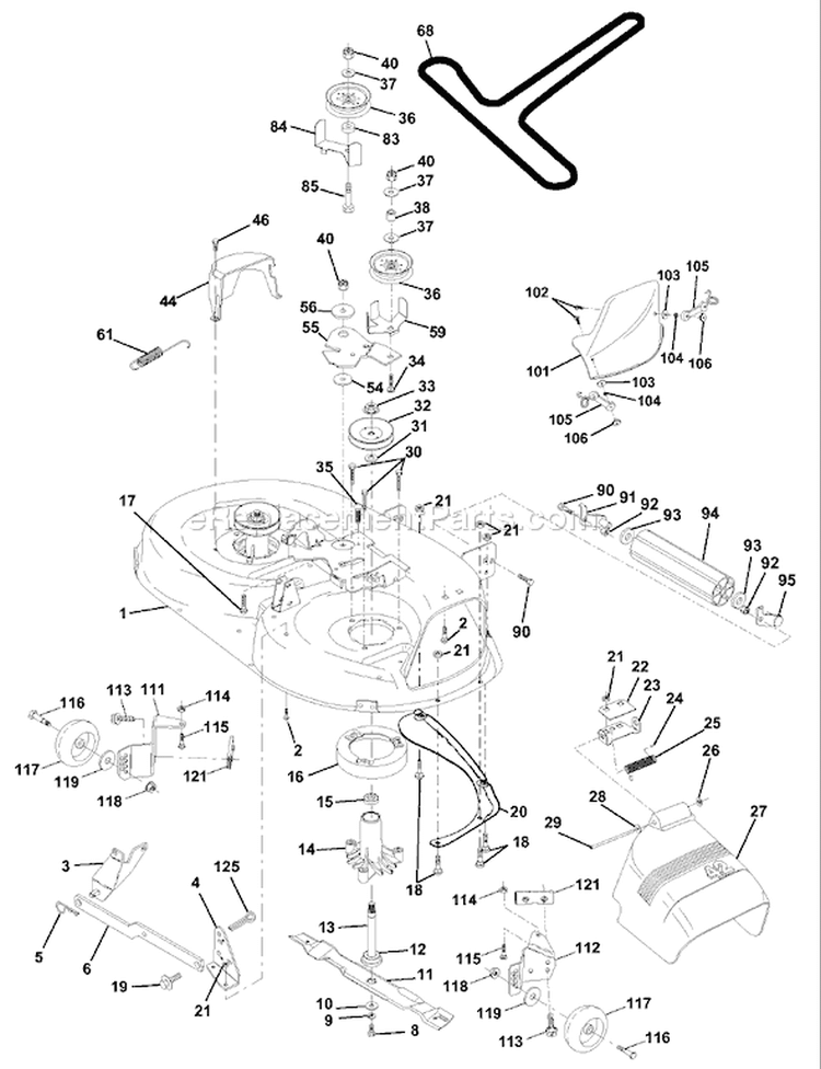 Page G Diagram and Parts List for 150 YTH  954830081A -1995-10 Husqvarna Lawn Tractor
