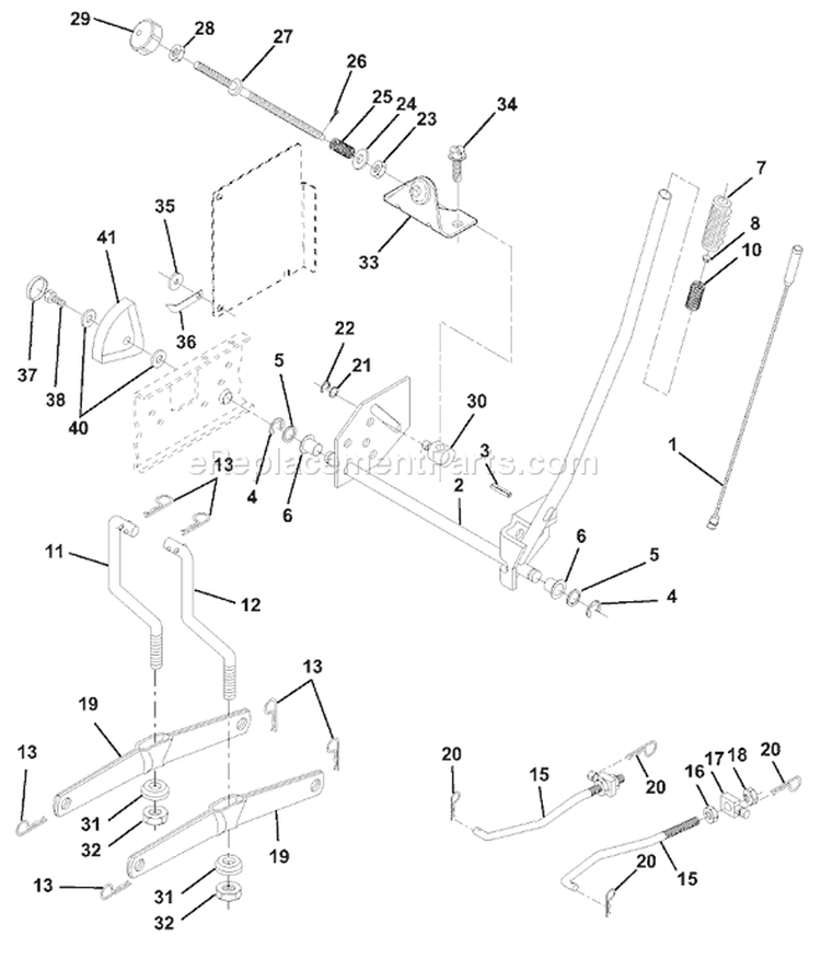 Page H Diagram and Parts List for 150 YTH  954830081A -1995-10 Husqvarna Lawn Tractor