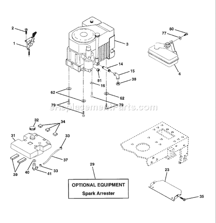 Page E Diagram and Parts List for 150 YTH  HCLTHC -954140007 -1997-05 Husqvarna Lawn Tractor