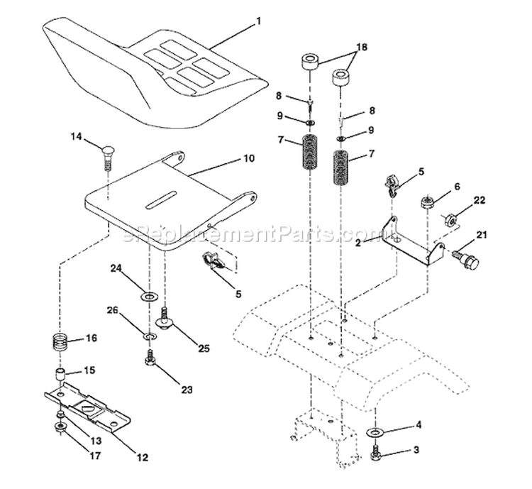 Page I Diagram and Parts List for 150 YTH  HCLTHC -954140007 -1997-05 Husqvarna Lawn Tractor