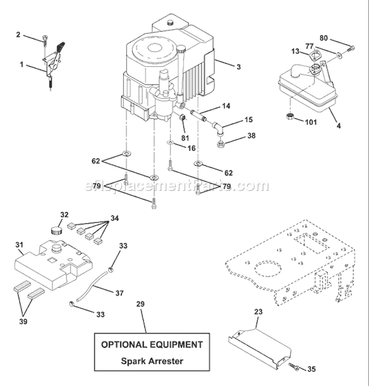 Page E Diagram and Parts List for 150 YTH  HCLTHE -954140007 -1998-03 Husqvarna Lawn Tractor