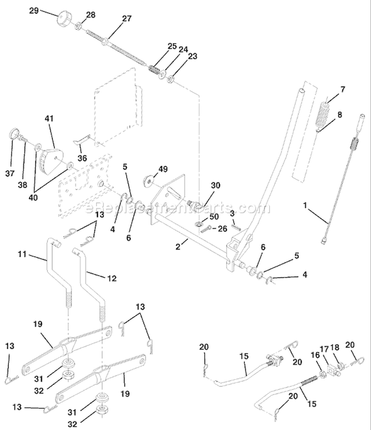 Page G Diagram and Parts List for 150 YTH  HCLTHJ -954140007 -1999-03 Husqvarna Lawn Tractor