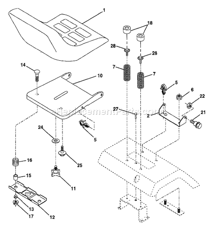 Page H Diagram and Parts List for 150 YTH  HCYTHB -954880011 -1996-01 Husqvarna Lawn Tractor