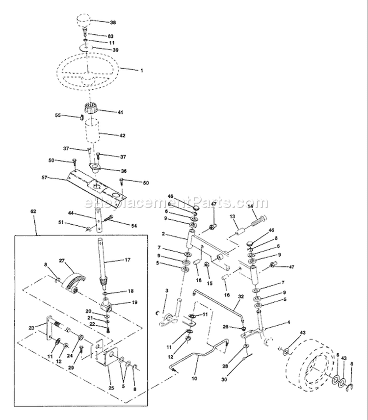 Page I Diagram and Parts List for 150 YTH  HCYTHB -954880011 -1996-01 Husqvarna Lawn Tractor