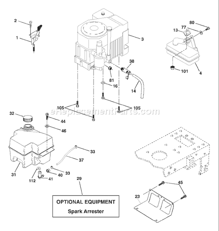 Page E Diagram and Parts List for 1542 YTH  YTHK  A -954568526 -2002-01 Husqvarna Lawn Tractor