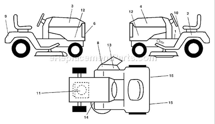 Page B Diagram and Parts List for 1542 YTH  YTHK  B -954568526 -2002-02 Husqvarna Lawn Tractor