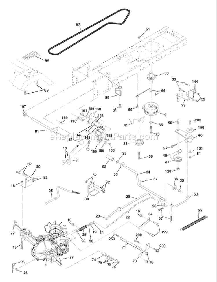 Page C Diagram and Parts List for 1542 YTH  YTHK  B -954568526 -2002-02 Husqvarna Lawn Tractor