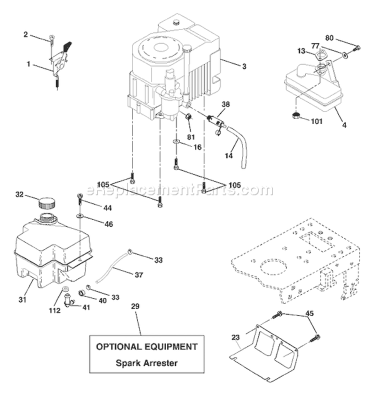 Page E Diagram and Parts List for 1542 YTH  YTHK  B -954568526 -2002-02 Husqvarna Lawn Tractor