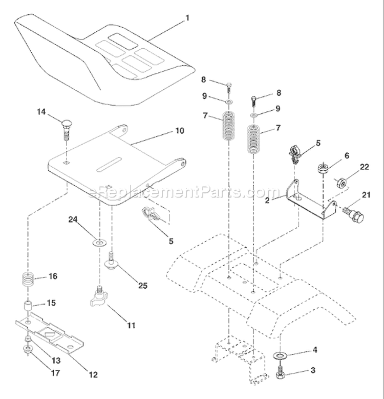Page H Diagram and Parts List for 1542 YTH  YTHK  B -954568526 -2002-02 Husqvarna Lawn Tractor